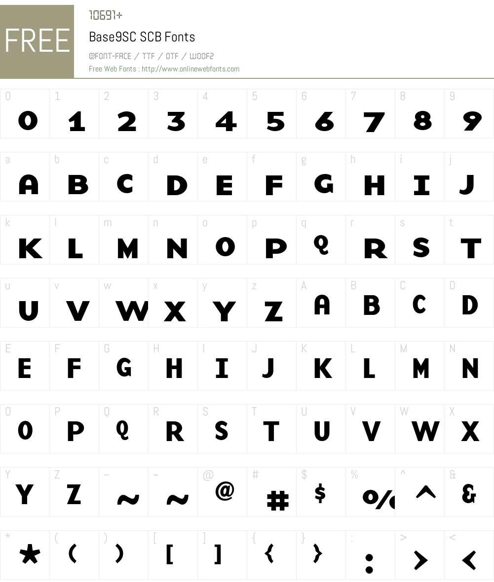 Base9SC Font Screenshots