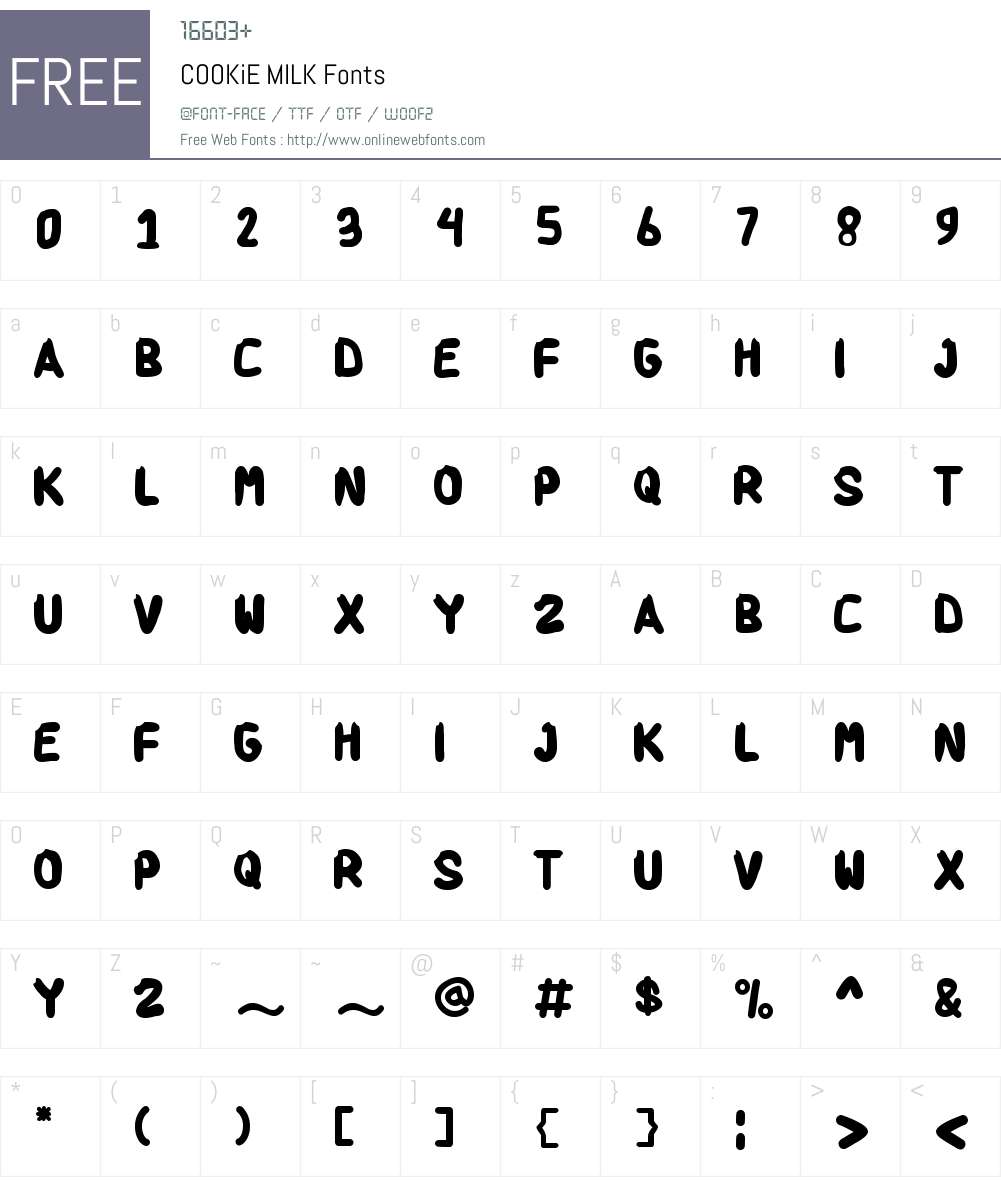 COOKiE MILK 1.000;November 27, 2021;FontCreator 14.0.0.2814 64bit
