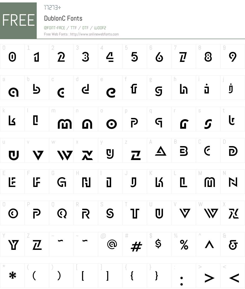 DublonC Font Screenshots