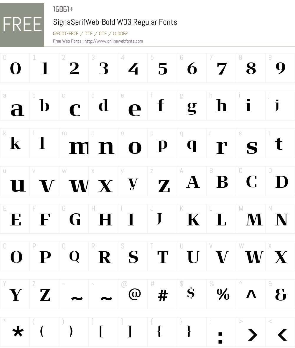 FF Signa Serif Font Screenshots