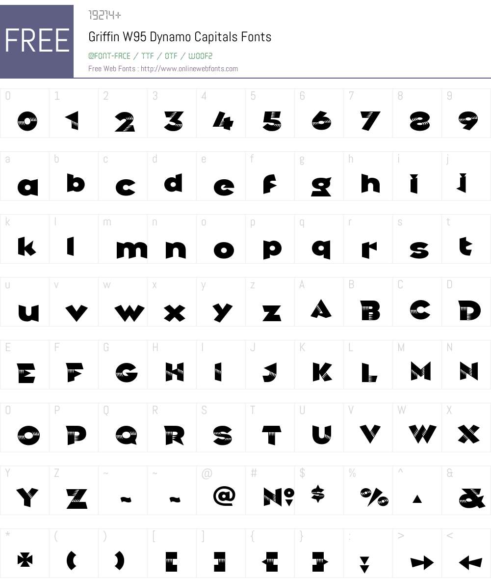 GriffinW95-DynamoCapitals Font Screenshots