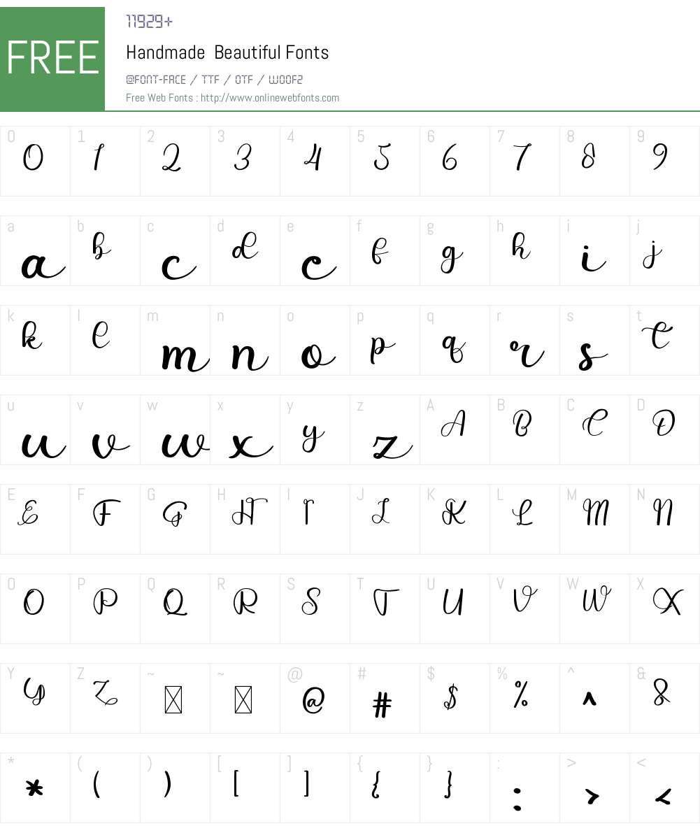 Handmade Beautiful 1.002;Fontself Maker 3.5.2 Fonts Free Download ...