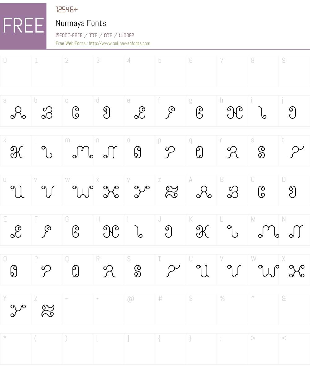 Nurmaya Font Screenshots