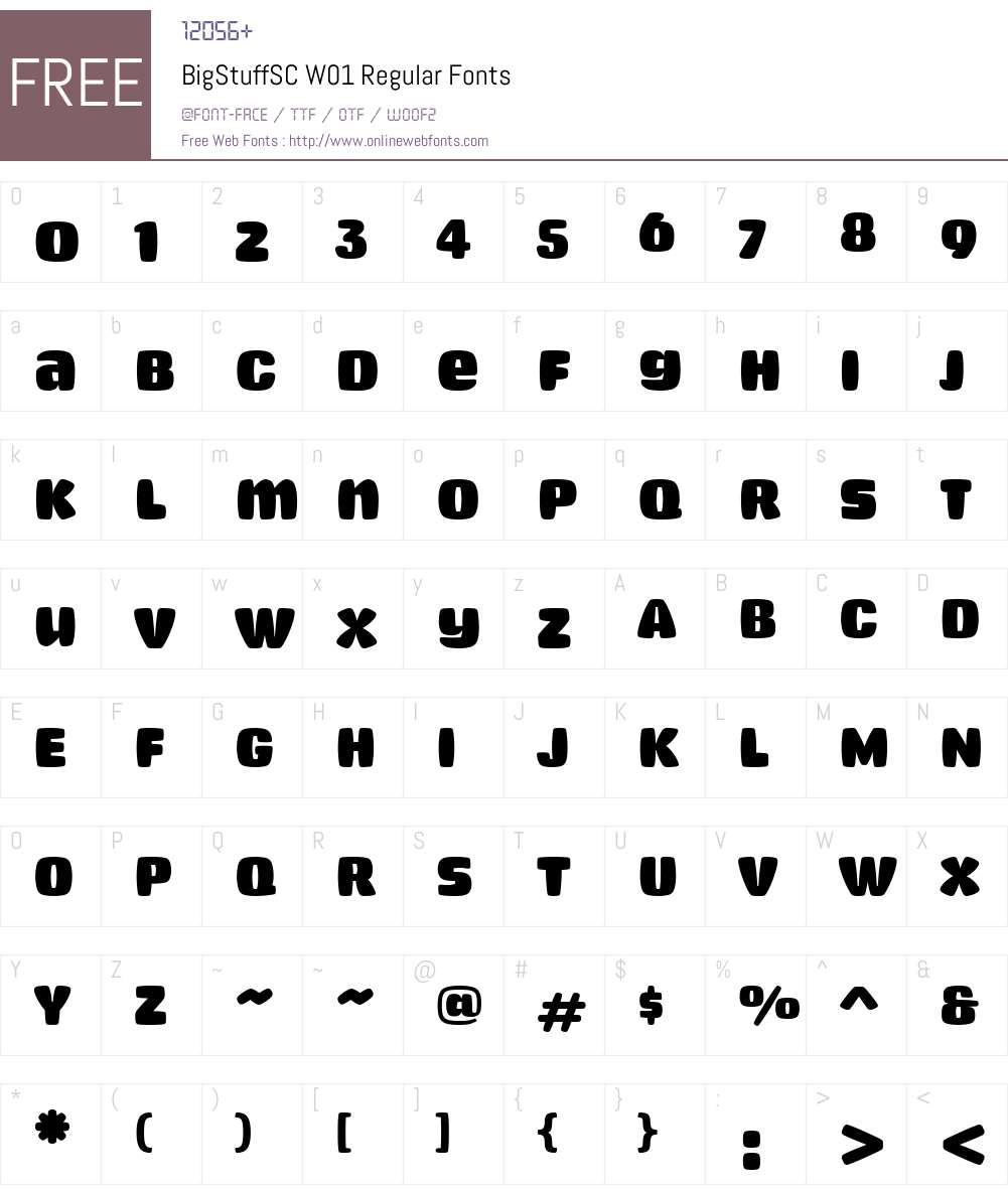 BigStuffSC Font Screenshots