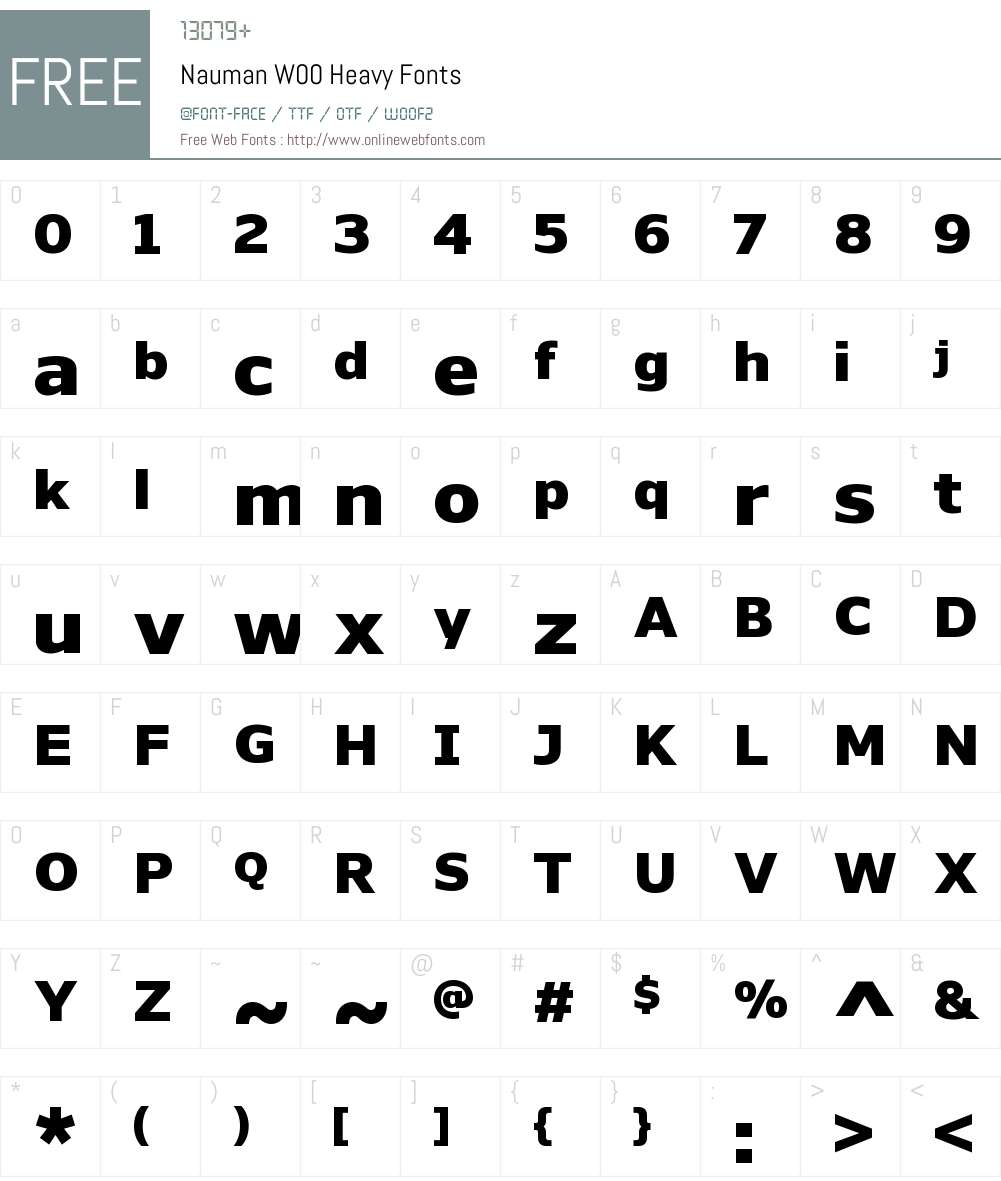 NaumanW00-Heavy Font Screenshots