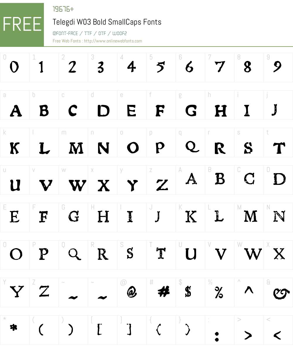Telegdi Font Screenshots