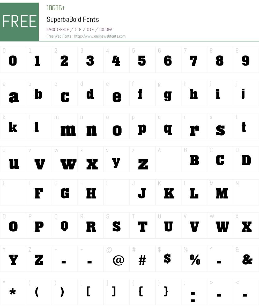 SuperbaBold Font Screenshots