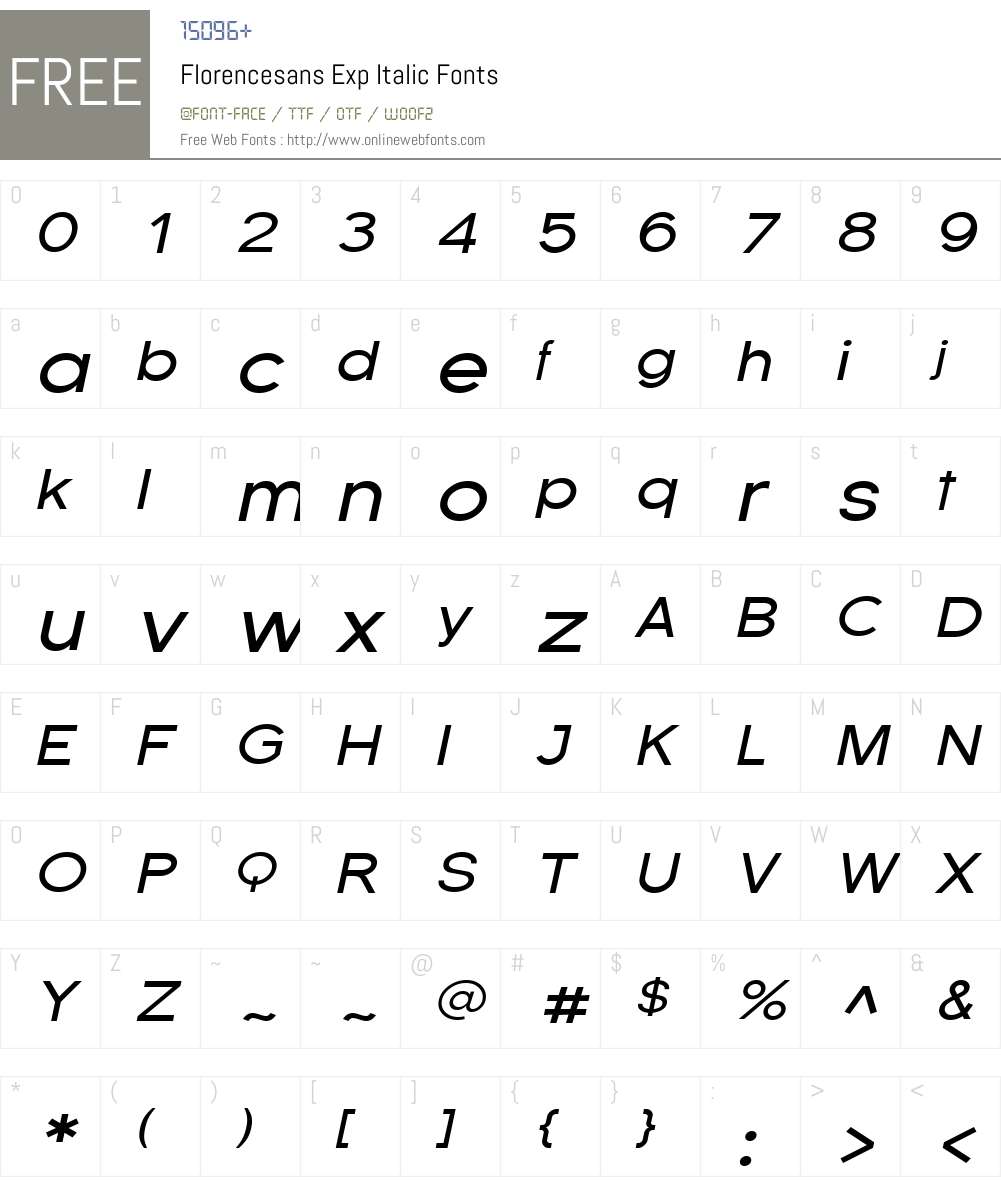 Florencesans Exp Font Screenshots