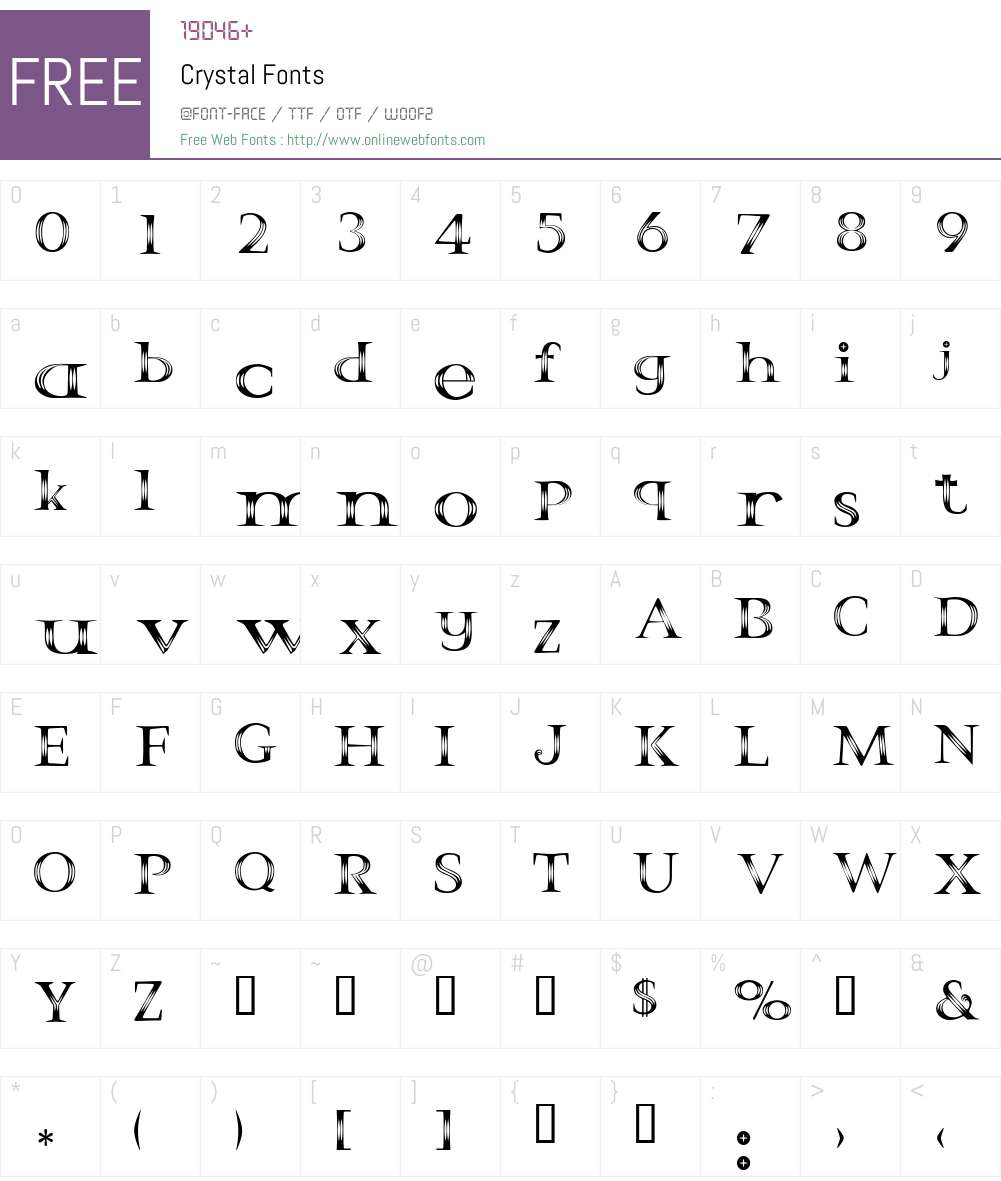 Crystal Font Screenshots