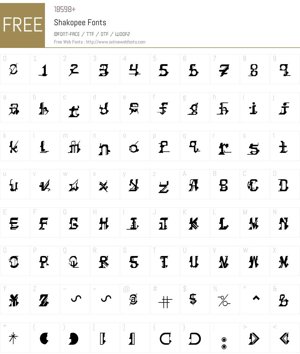 Shakopee Font Screenshots