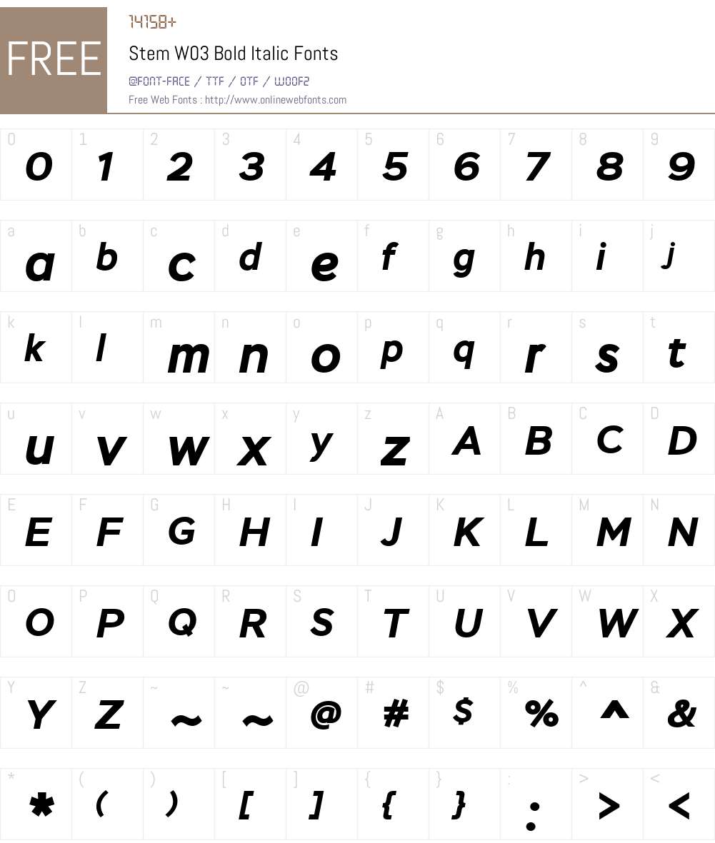 Stem Font Screenshots