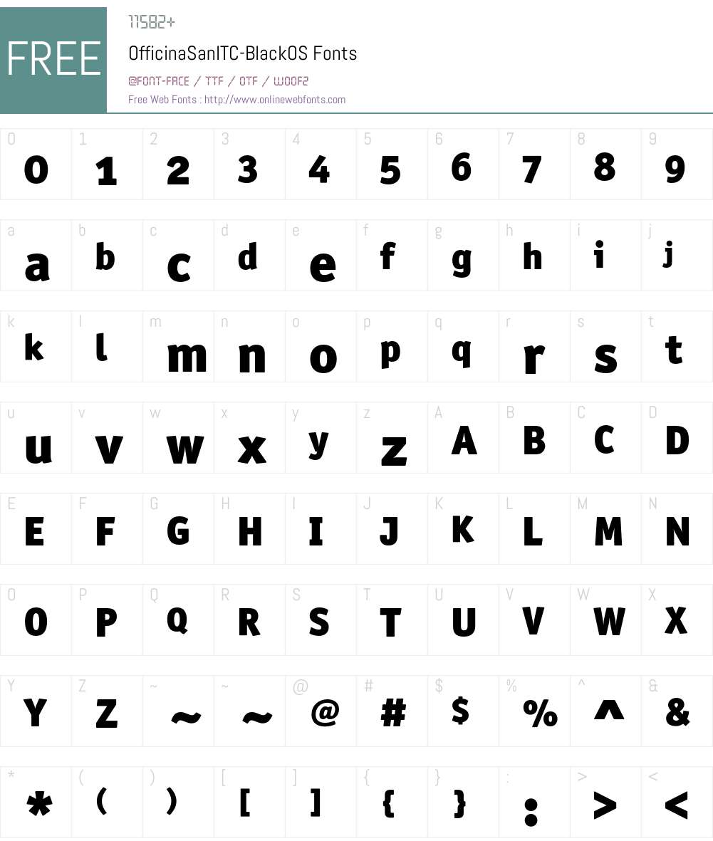 OfficinaSanITC Font Screenshots