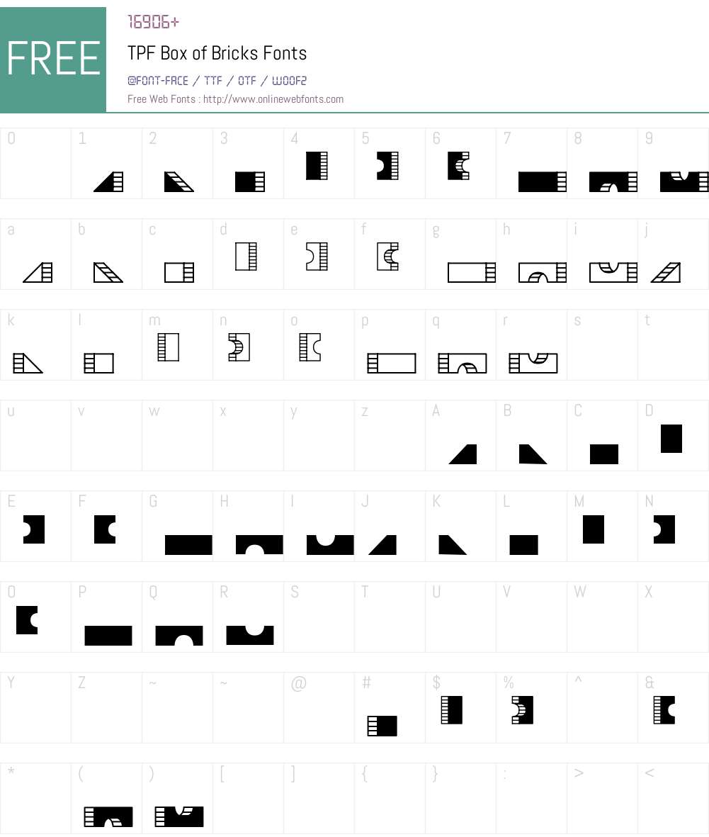 TPF Box of Bricks Font Screenshots