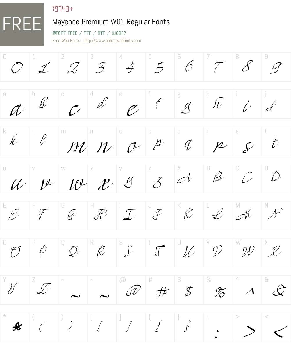 MayencePremiumW01-Regular Font Screenshots