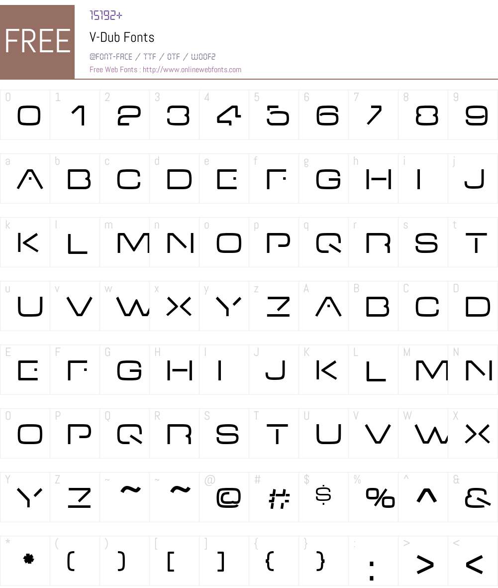 VDub Feb 6 1997 Fonts Free Download