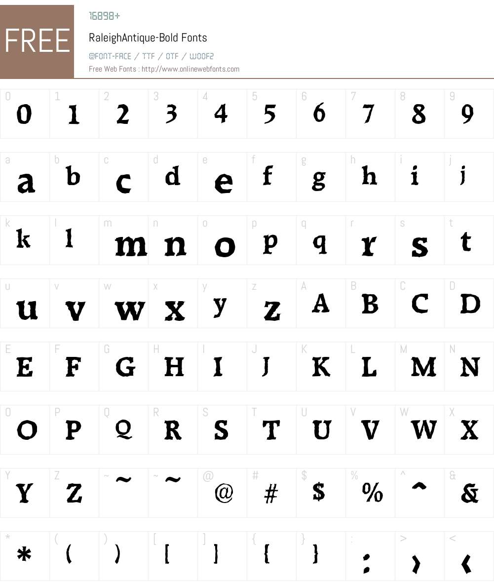 RaleighAntique Font Screenshots