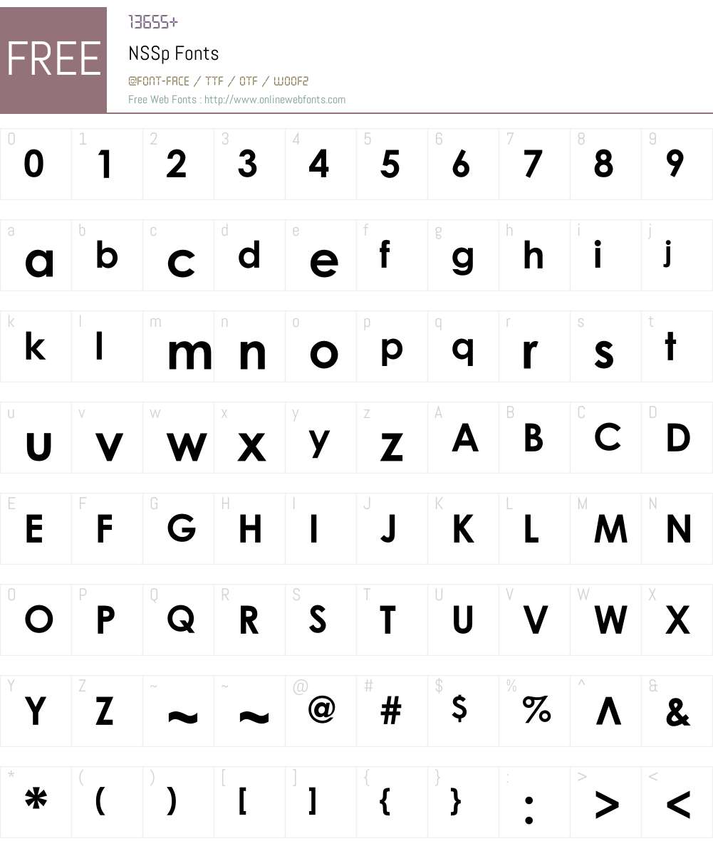 NSSp Font Screenshots