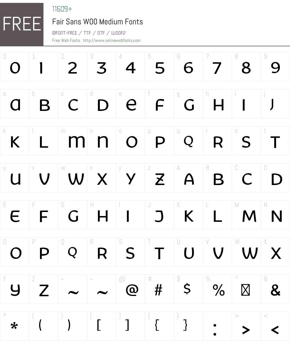 FairSansW00-Medium Font Screenshots