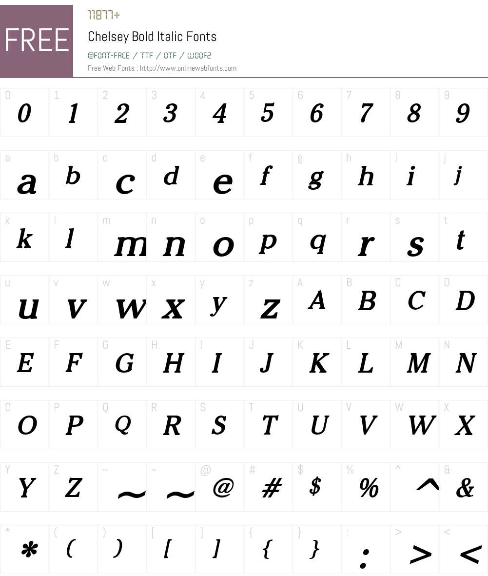 Chelsey Font Screenshots