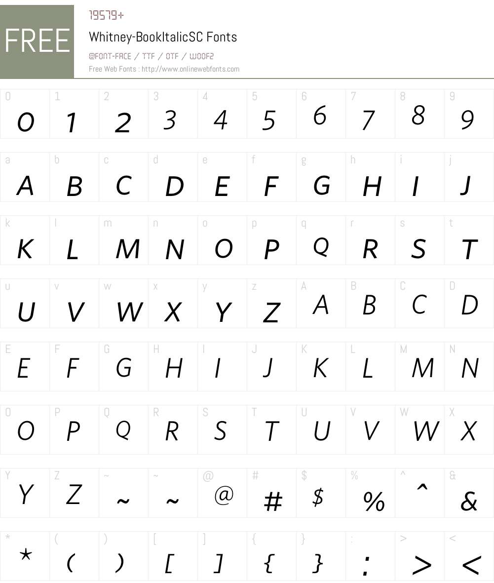Whitney Font Screenshots