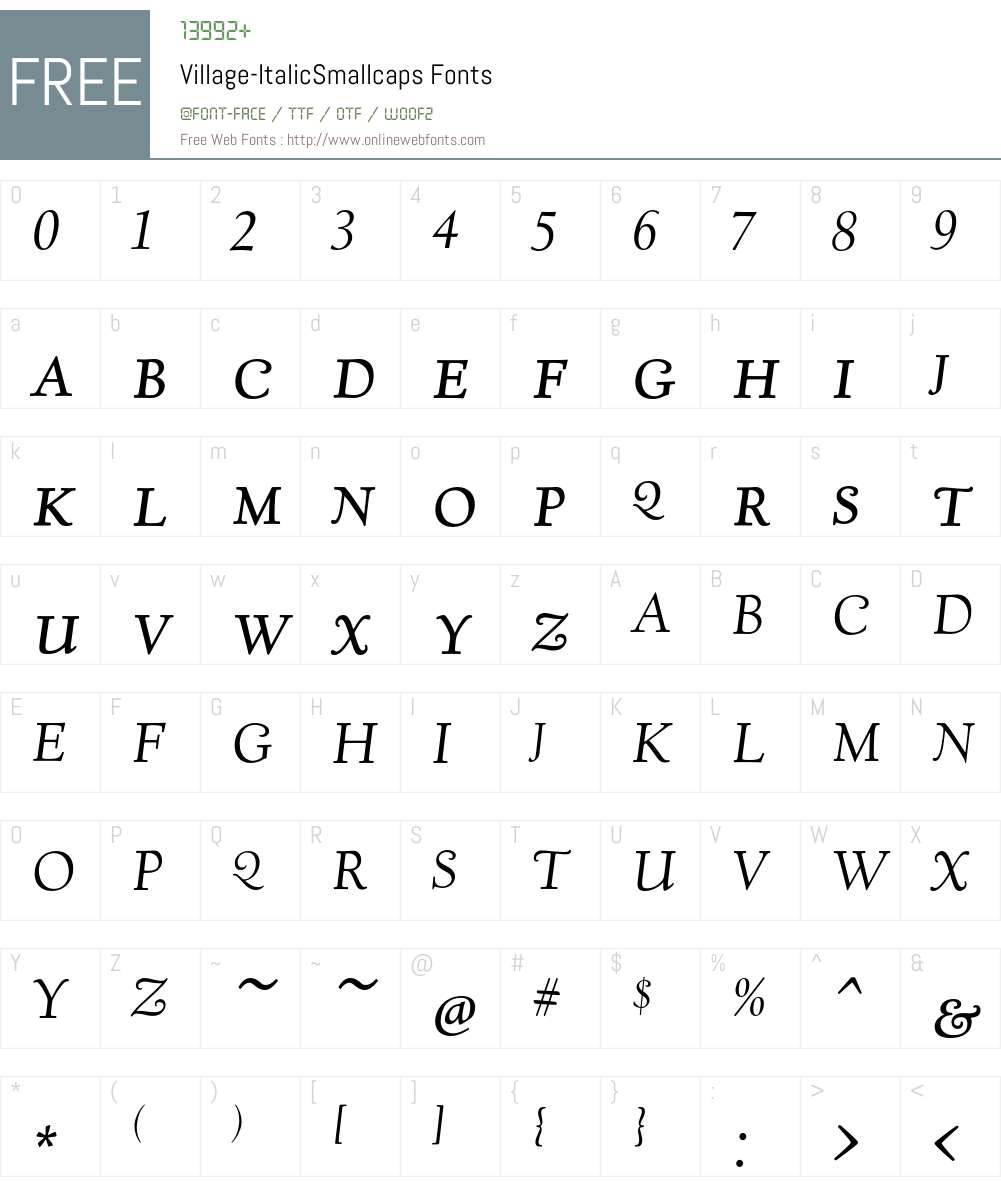Village Font Screenshots