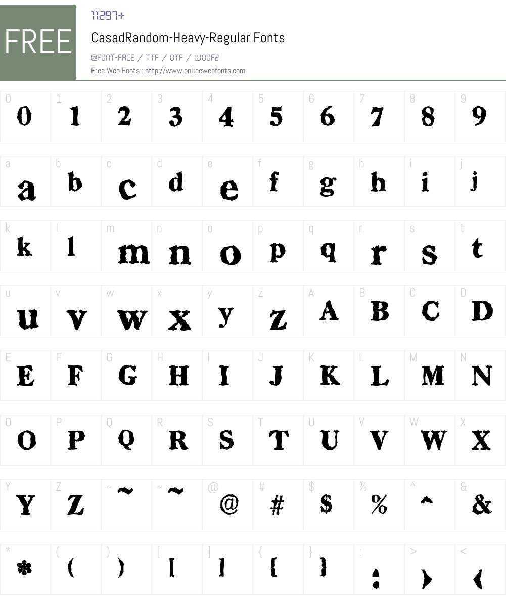 CasadRandom-Heavy Font Screenshots