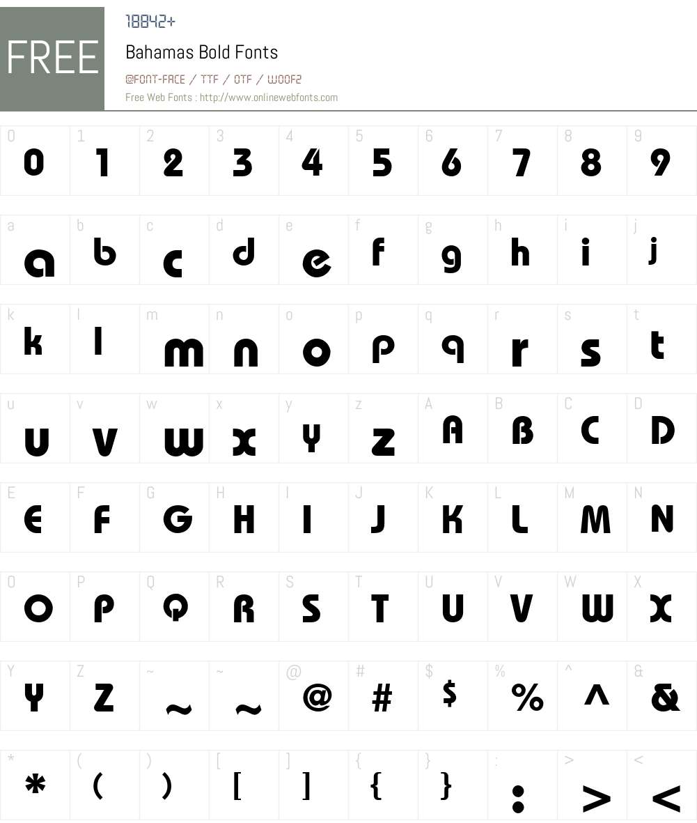 Bahamas Font Screenshots