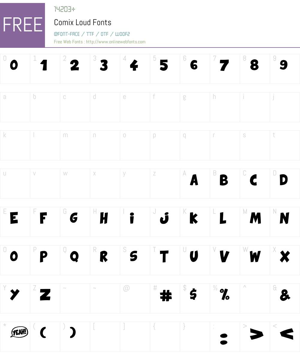 Comix Loud Font Screenshots