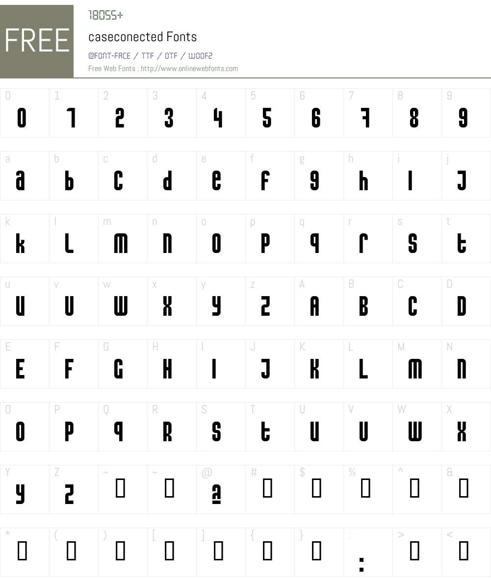 caseconected Font Screenshots