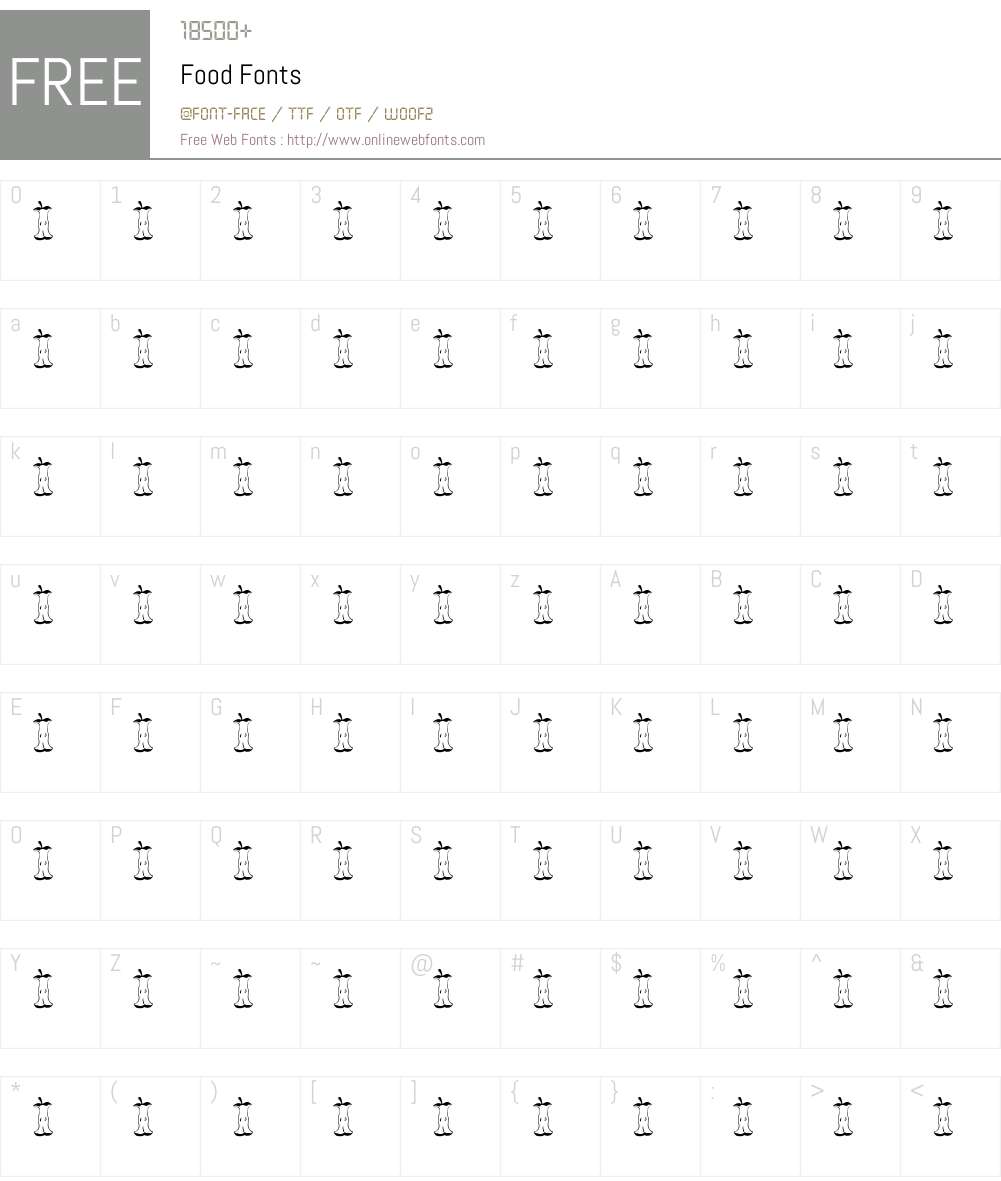 Food Font Screenshots