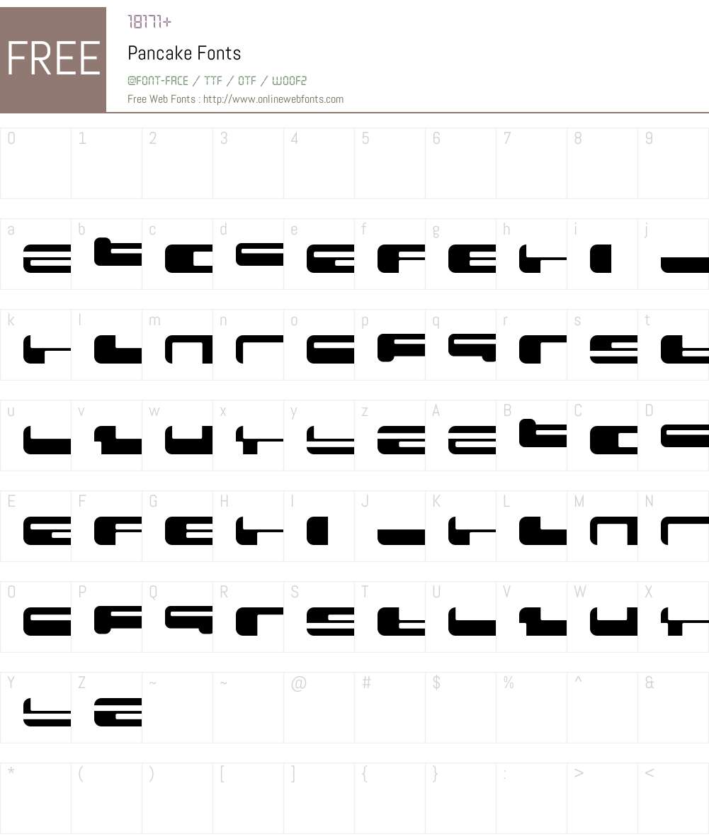 Pancake Font Screenshots
