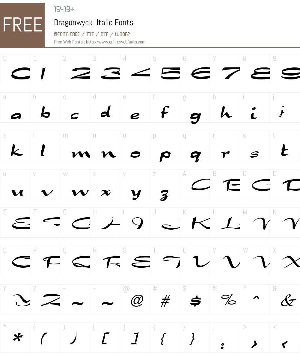 Dragonwyck Font Screenshots