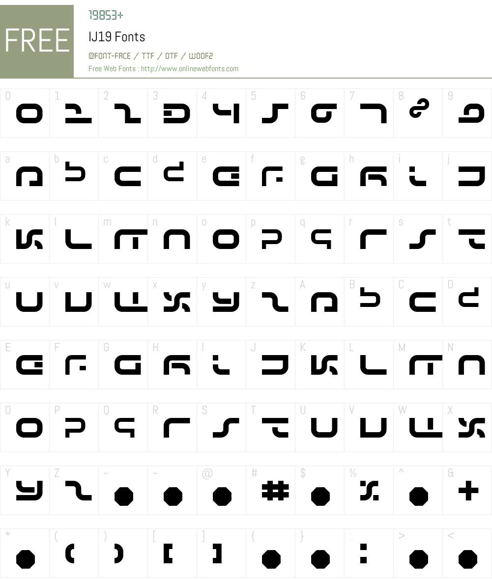 IJ19 Font Screenshots