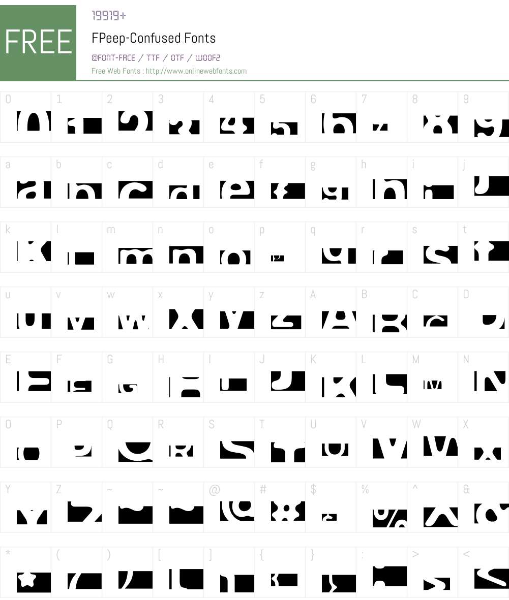 FPeep Font Screenshots
