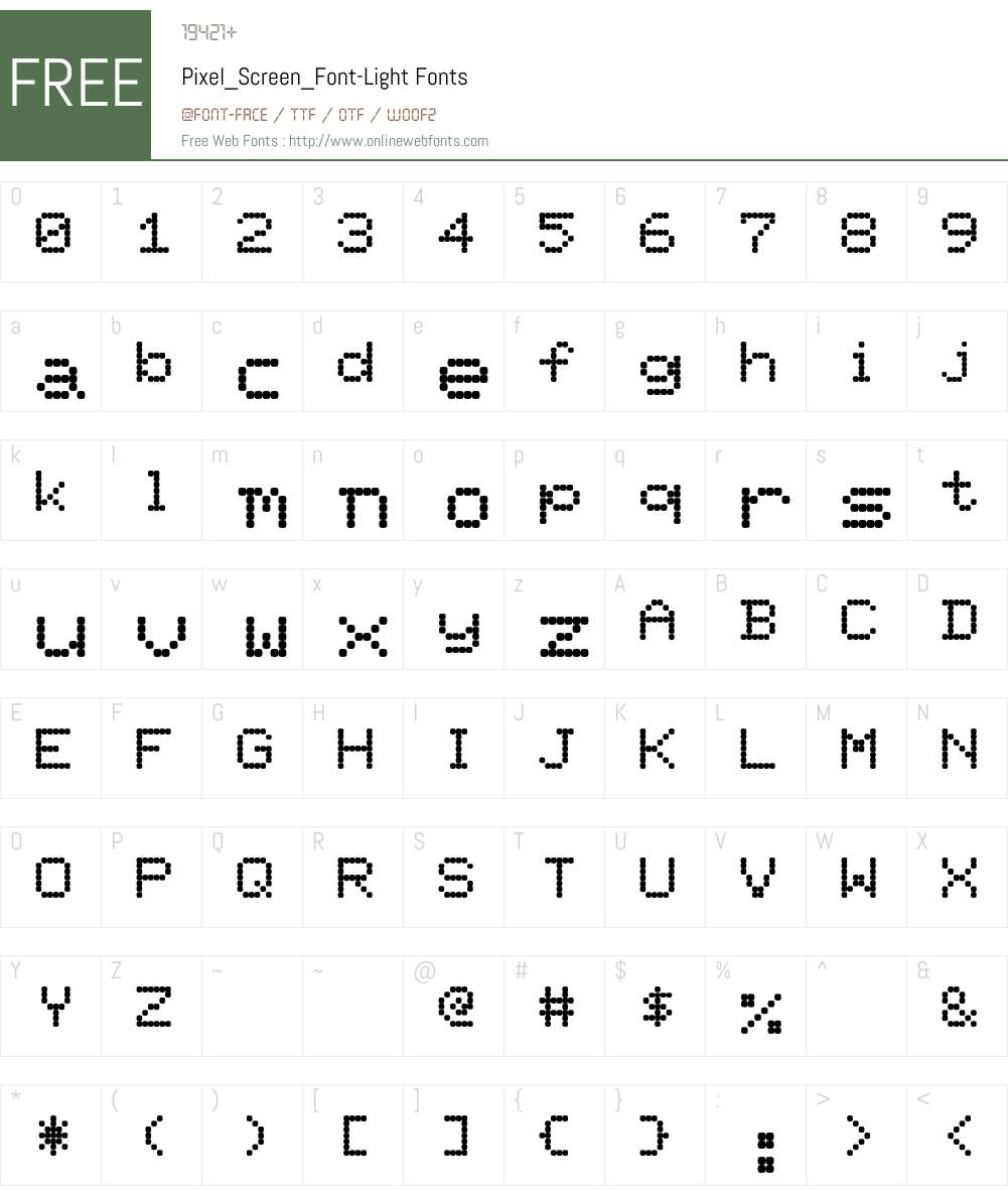 Pixel_Screen_Font-Light Font Screenshots
