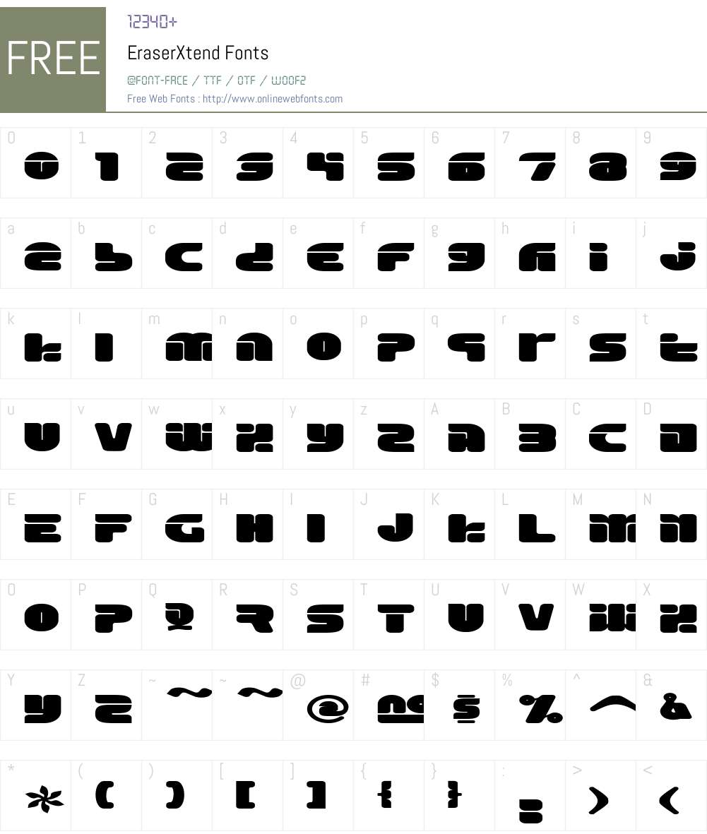 Eraser Font Screenshots