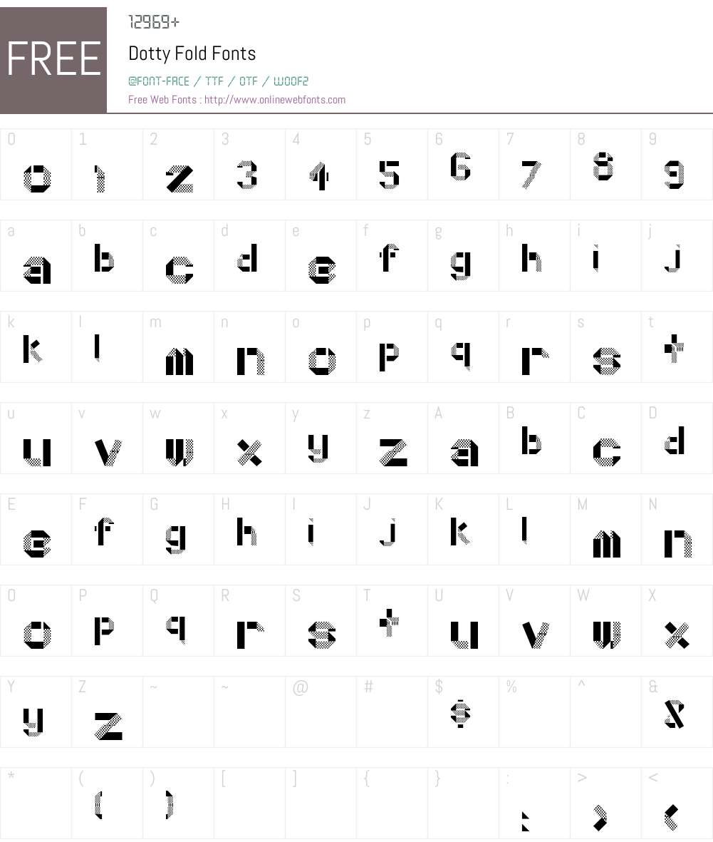 Dotty Fold Font Screenshots