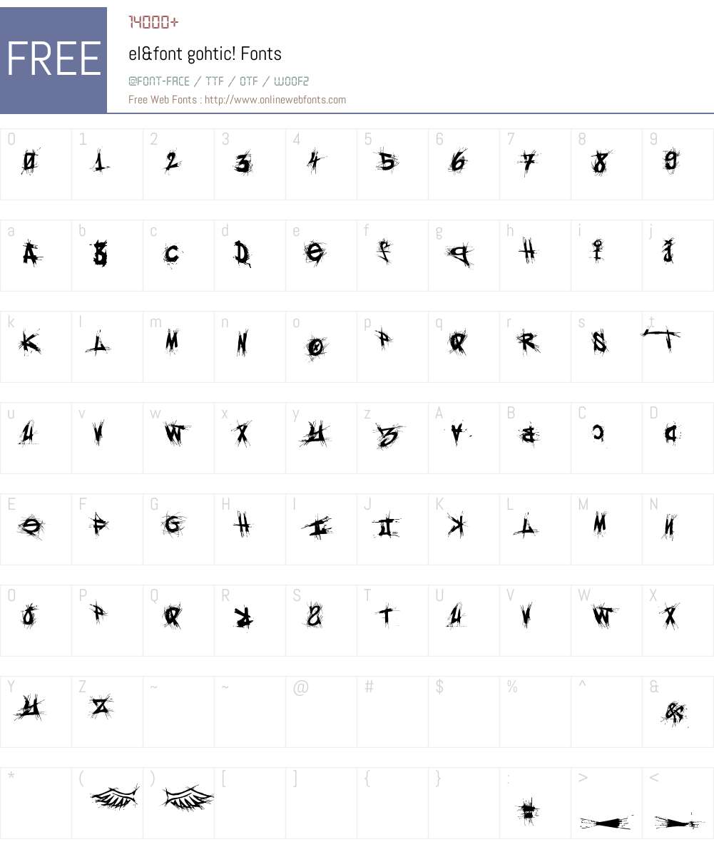 el&font gohtic! Font Screenshots