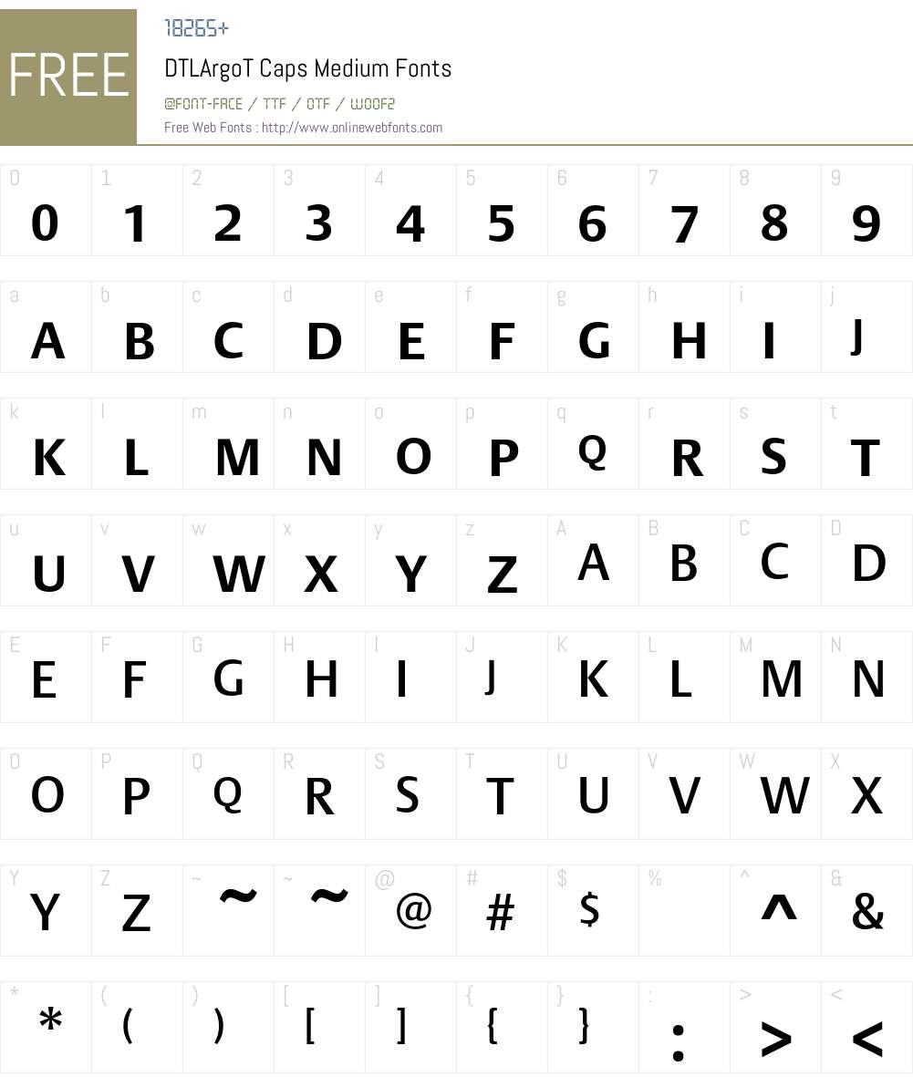 DTL Argo Font Screenshots