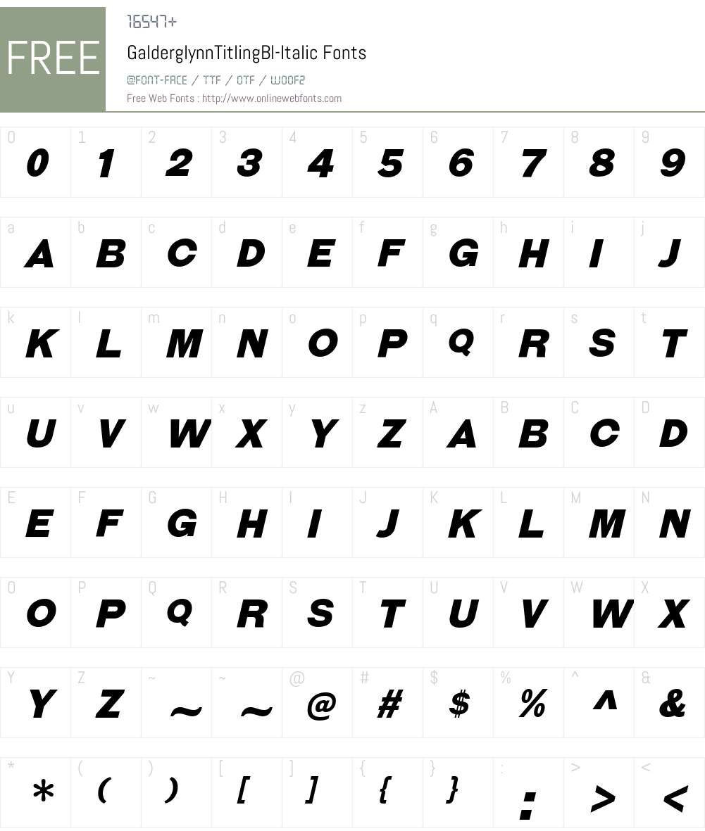 Galderglynn Titling Font Screenshots