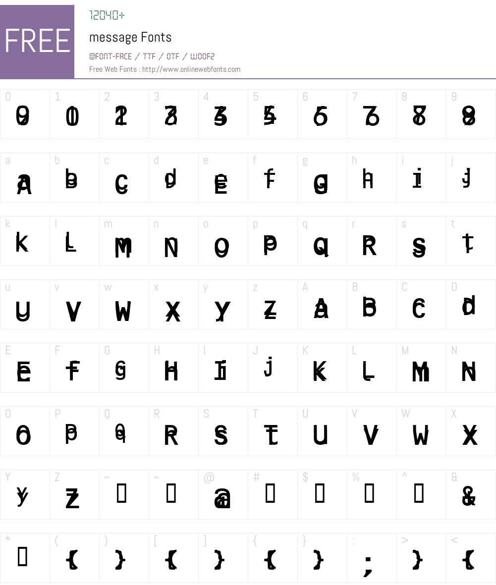 message Font Screenshots