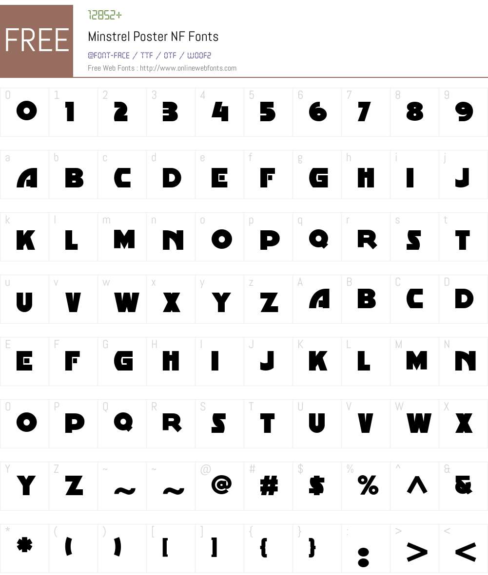 Minstrel Poster NF Font Screenshots