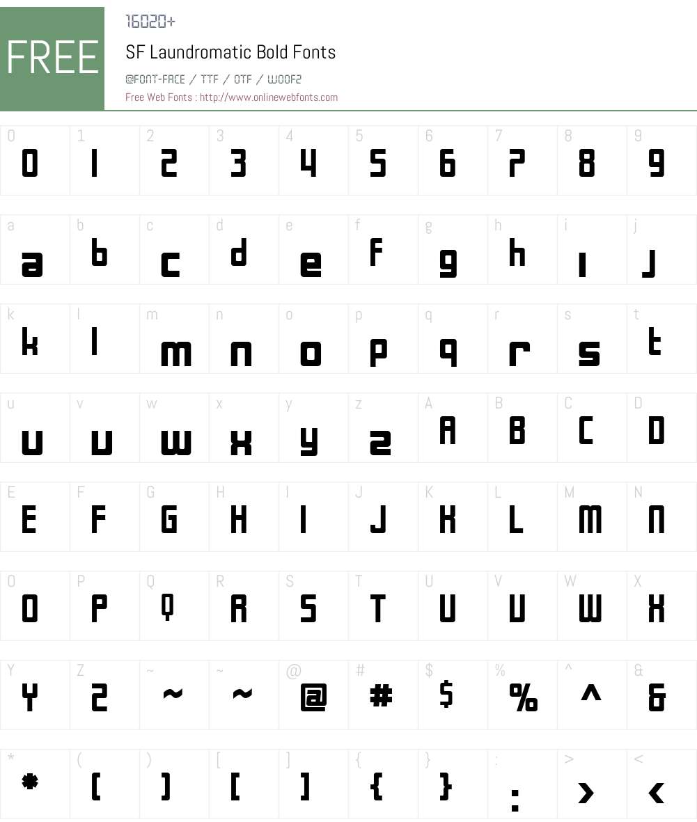 SF Laundromatic Font Screenshots