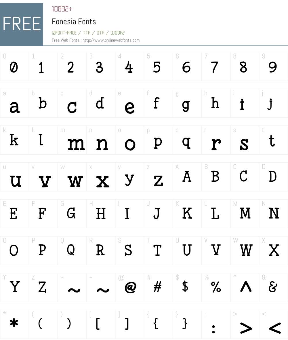 Fonesia Font Screenshots