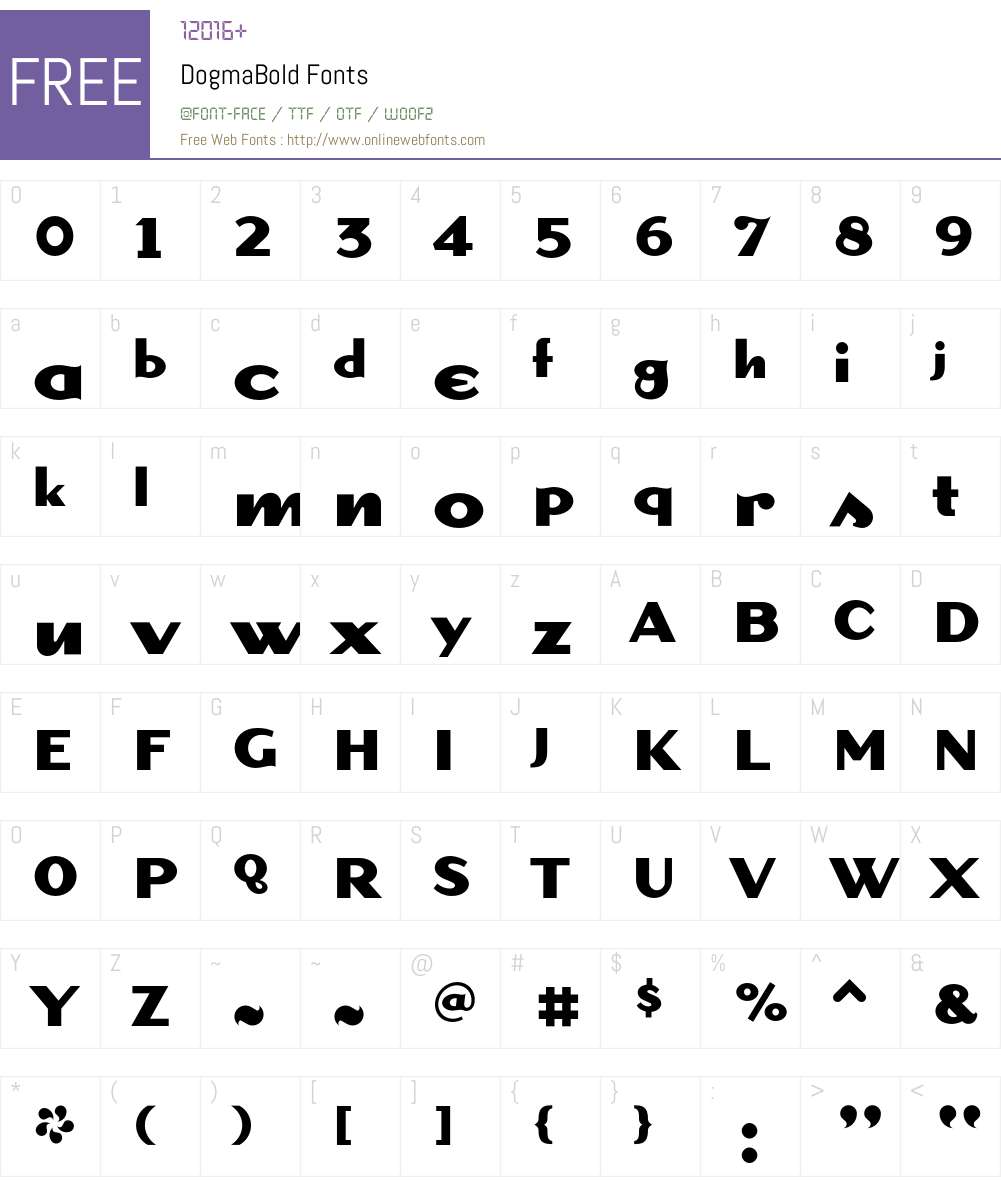 Dogma Font Screenshots