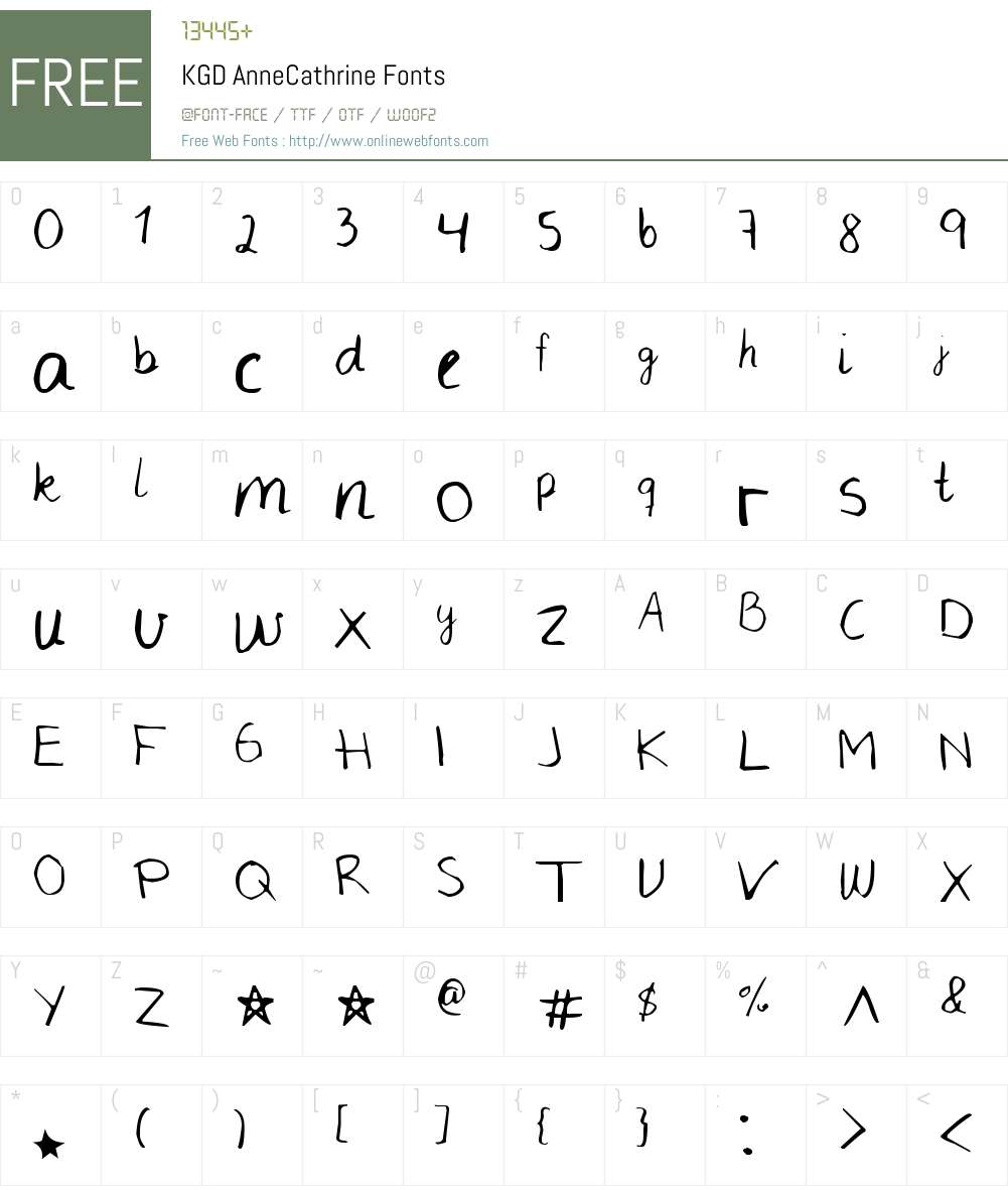 KGD AnneCathrine Font Screenshots