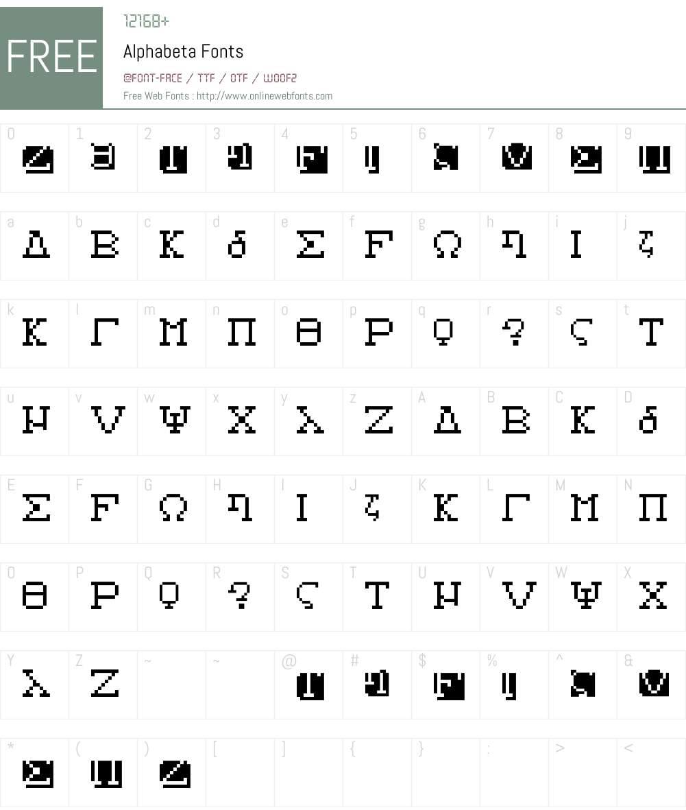 Alphabeta Font Screenshots