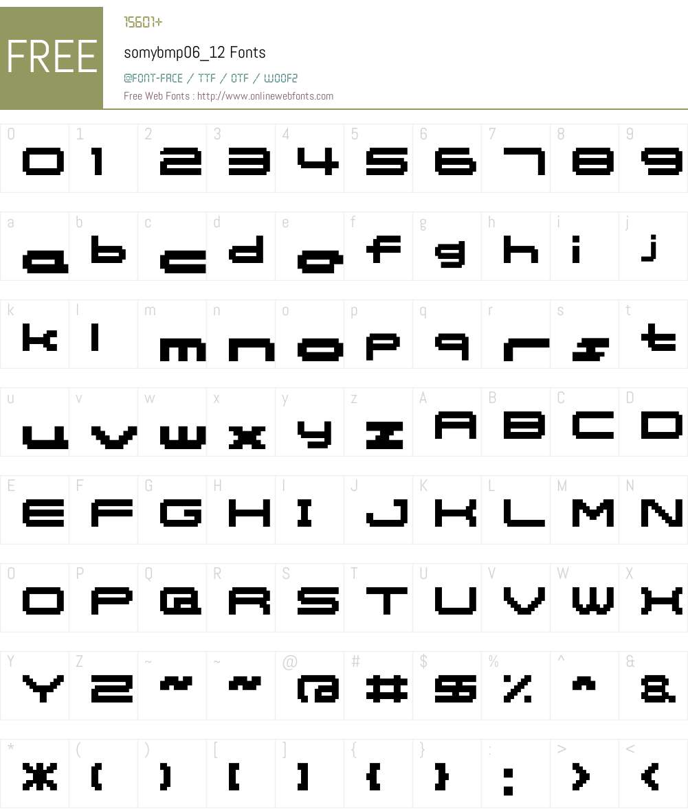 somybmp06_12 Font Screenshots