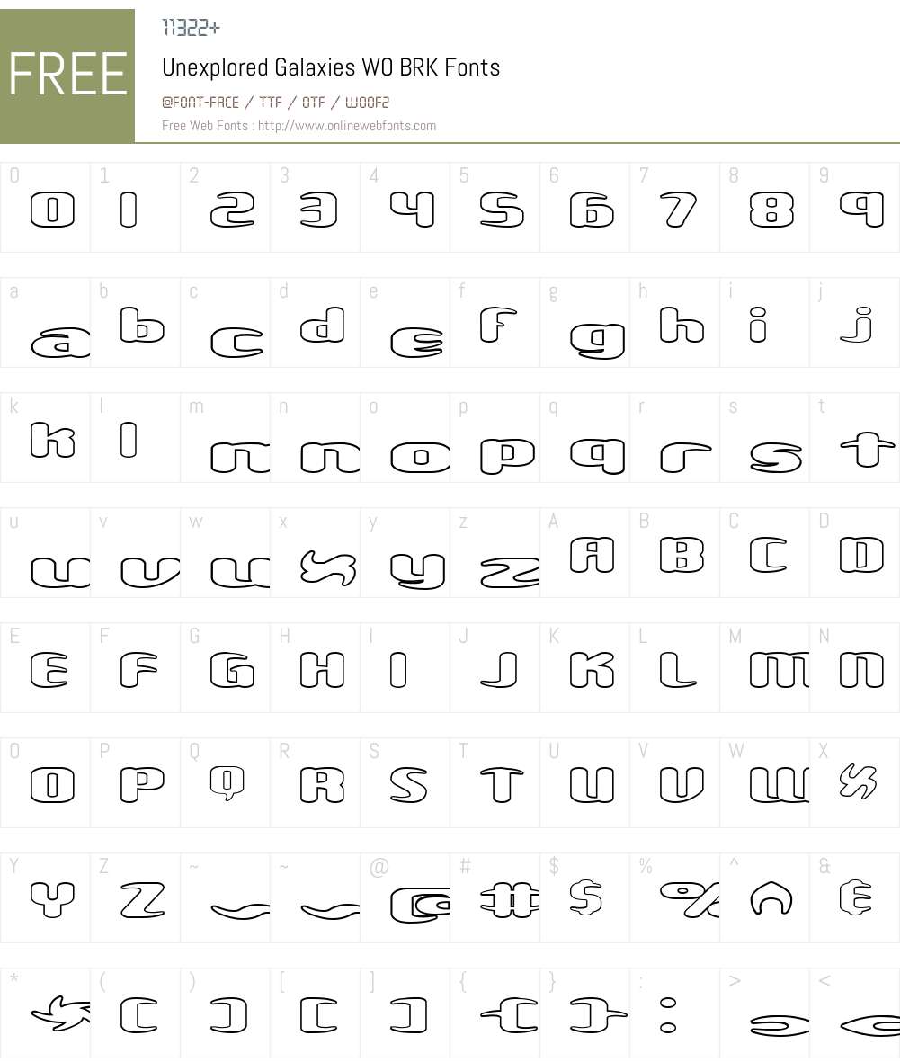 Unexplored Galaxies WO BRK Font Screenshots