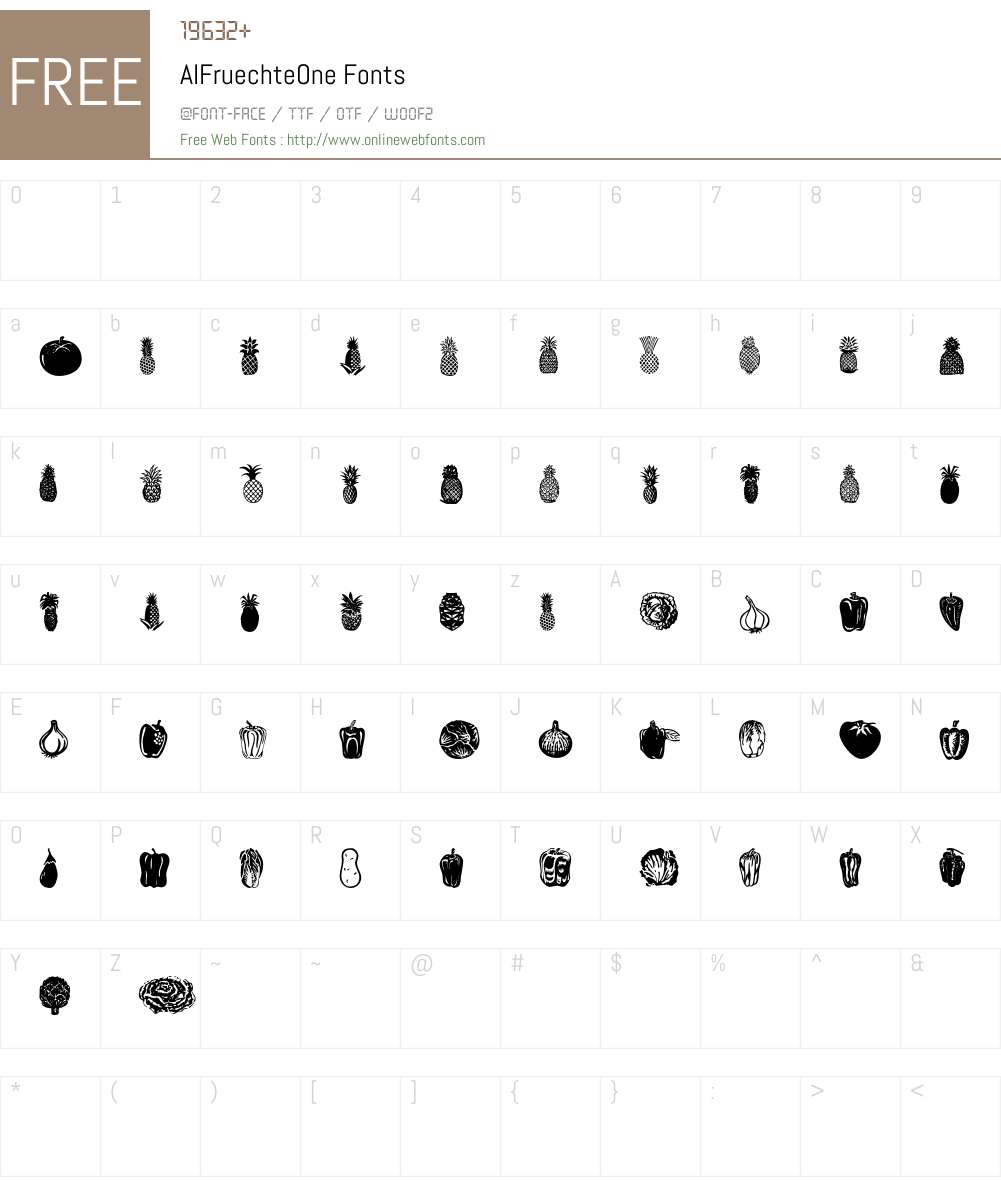 AIFruechteOne Font Screenshots
